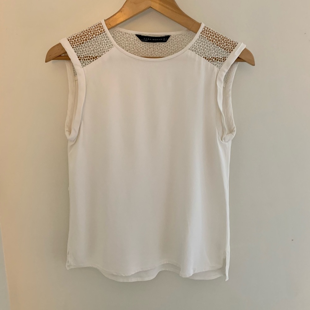 ZARA crocheted shoulder top